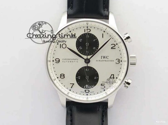 MIROTIME 0520 Elegant Portuguese IW371615 ZF 1:1 Best Edition SS Green Dial on Black Leather Strap A96355 V 7081